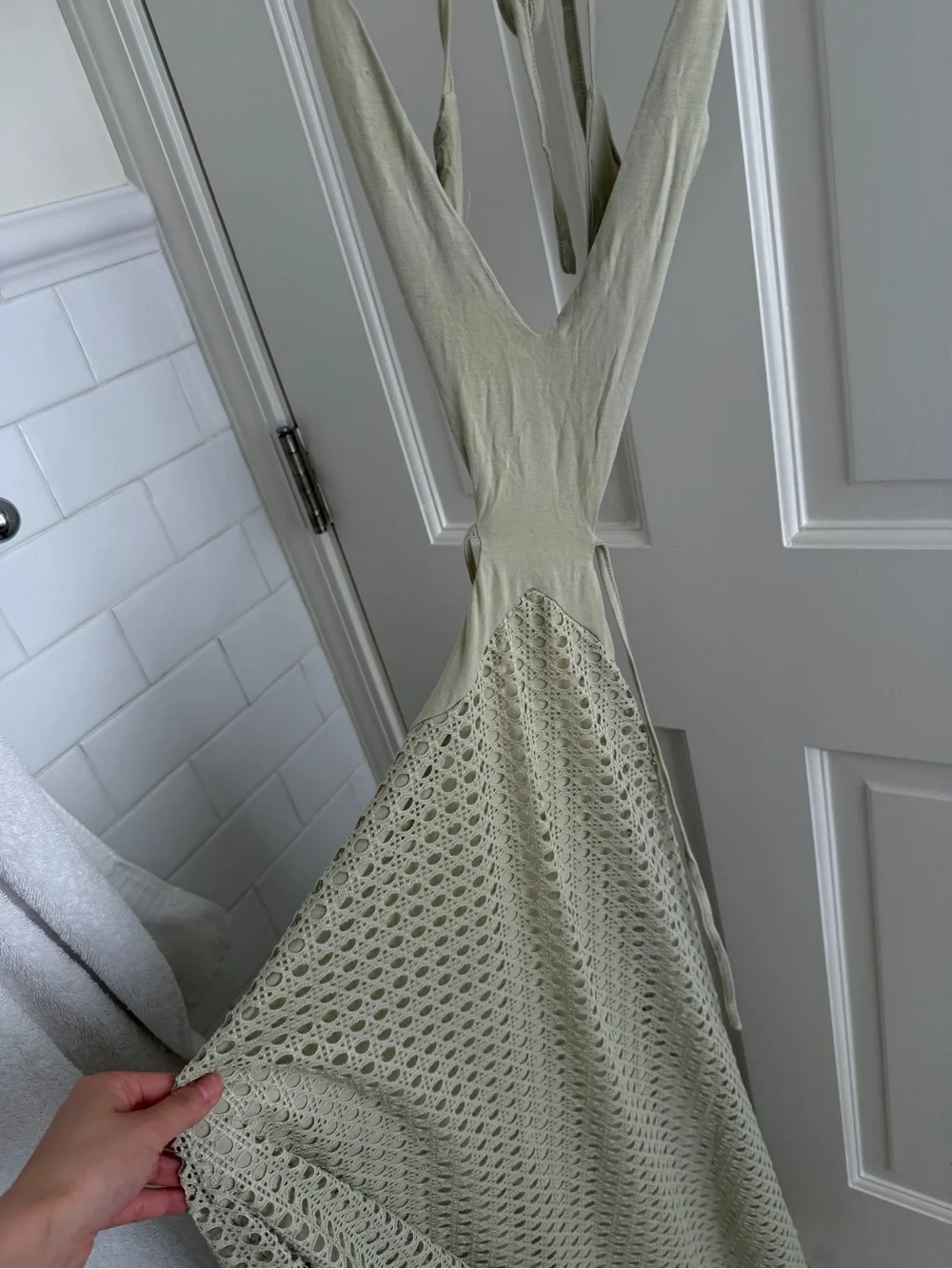 Peppermayo Sage Green Cutout Enchanted Melodies Maxi Dress 2 - Picture 7 of 8